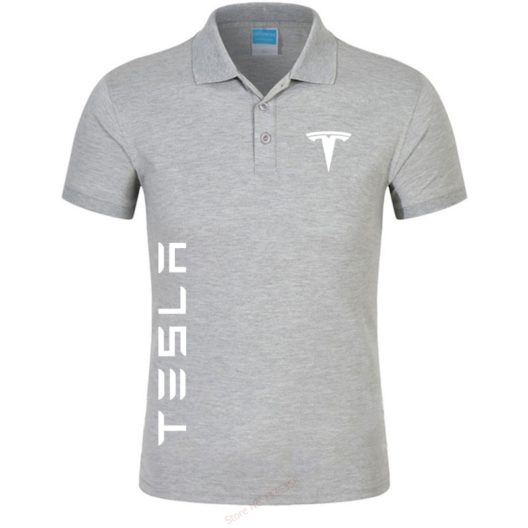 2019 Men's colors Tesla polo shirts casual men's short-sleeved tesla motors polo shirt brand Men polos