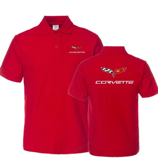 New Brand Business tops Men Casual Cotton Chevrolet Corvette polo shirt men Short Sleeve Tops Solid colour clothes