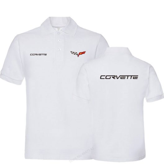 New Brand Business tops Men Casual Cotton Chevrolet Corvette polo shirt men Short Sleeve Tops Solid colour clothes
