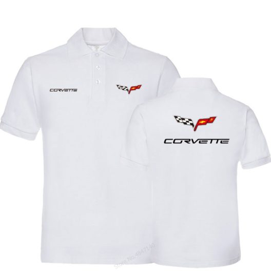 New Brand Business tops Men Casual Cotton Chevrolet Corvette polo shirt men Short Sleeve Tops Solid colour clothes
