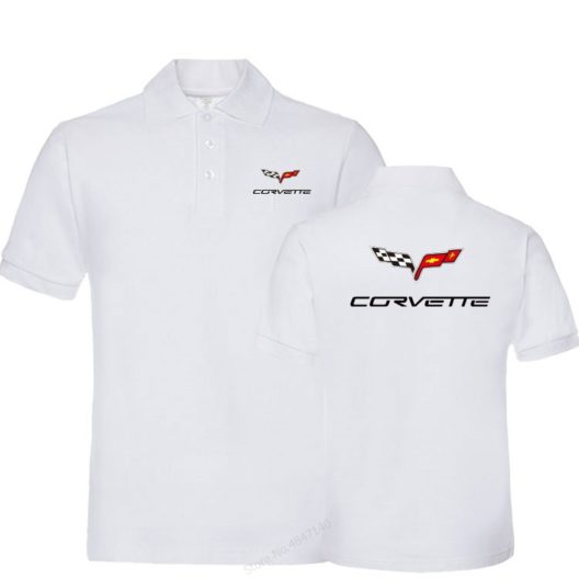 New Brand Business tops Men Casual Cotton Chevrolet Corvette polo shirt men Short Sleeve Tops Solid colour clothes