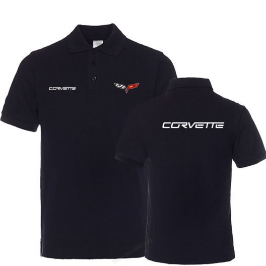 New Brand Business tops Men Casual Cotton Chevrolet Corvette polo shirt men Short Sleeve Tops Solid colour clothes