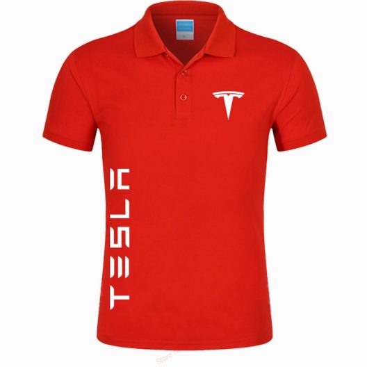 2019 Men's colors Tesla polo shirts casual men's short-sleeved tesla motors polo shirt brand Men polos