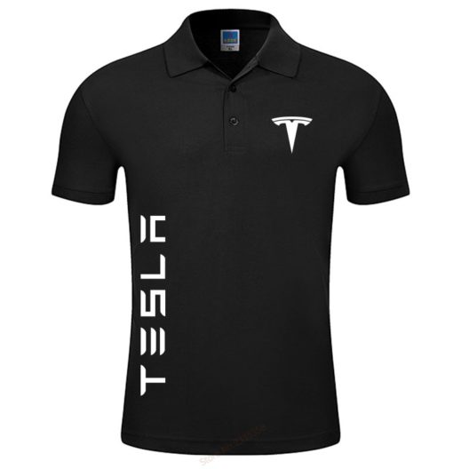 2019 Men's colors Tesla polo shirts casual men's short-sleeved tesla motors polo shirt brand Men polos