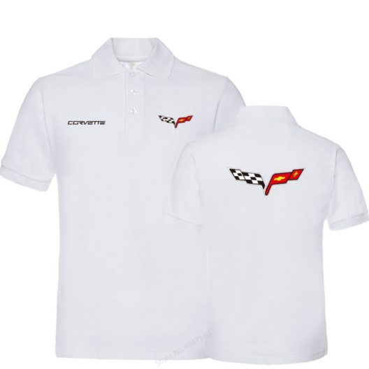 New Brand Business tops Men Casual Cotton Chevrolet Corvette polo shirt men Short Sleeve Tops Solid colour clothes
