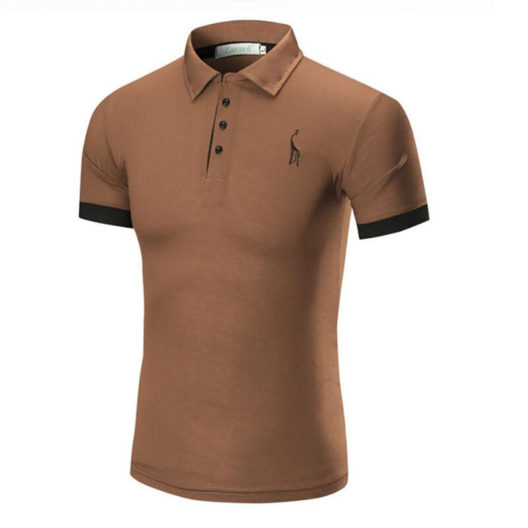 Dropshipping 14 Colors Brand Quality Cotton Polos Men Embroidery Polo Giraffe Shirt Men Casual Patchwork Male Tops Clothing Men