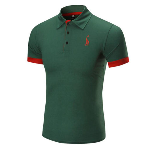 Dropshipping 14 Colors Brand Quality Cotton Polos Men Embroidery Polo Giraffe Shirt Men Casual Patchwork Male Tops Clothing Men