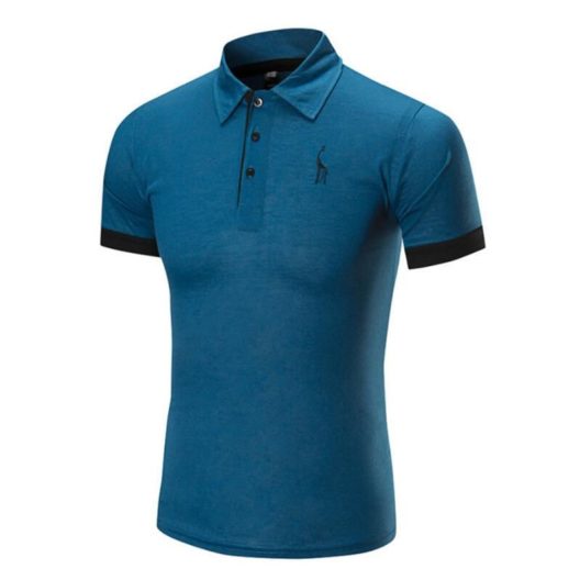 Dropshipping 14 Colors Brand Quality Cotton Polos Men Embroidery Polo Giraffe Shirt Men Casual Patchwork Male Tops Clothing Men
