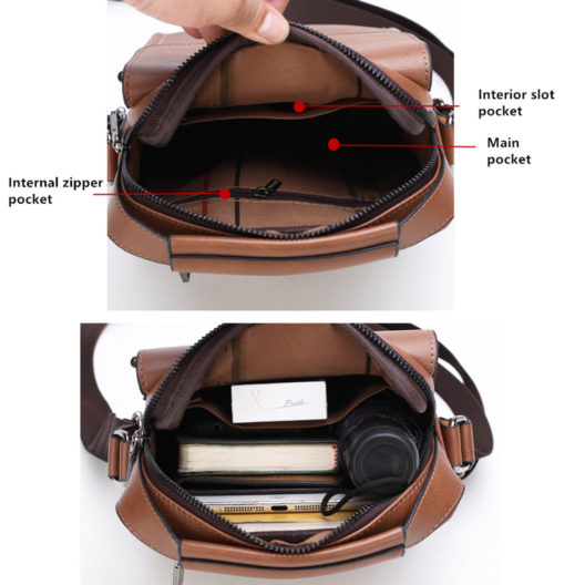 JEEP BULUO Brand New High Quality Leather Crossbody Bags For Men Man's Shoulder Messenger Bag Business Casual Fashion Tote Bag