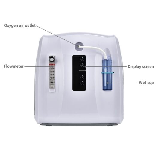 Oxygen Concentrator Machine 1-6L/min Adjustable Portable Oxygen Machine for Home and Travel Use Without Battery AC 110V/220V