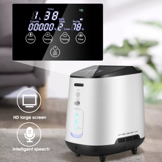 AC 220V/110V Portable Oxygen Concentrator Machine Generator 1-7L/min Oxygen Making Machine Without Battery Air Purifier