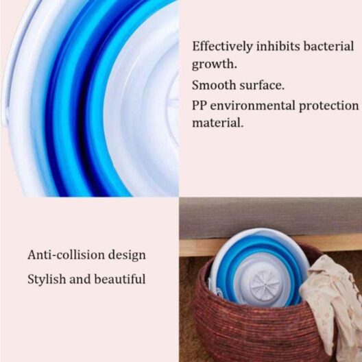 5L Folding Washing Machine Ultrasonic Turbo Mini Washing Machine Mini Socks And Panties Cleaning Artifact