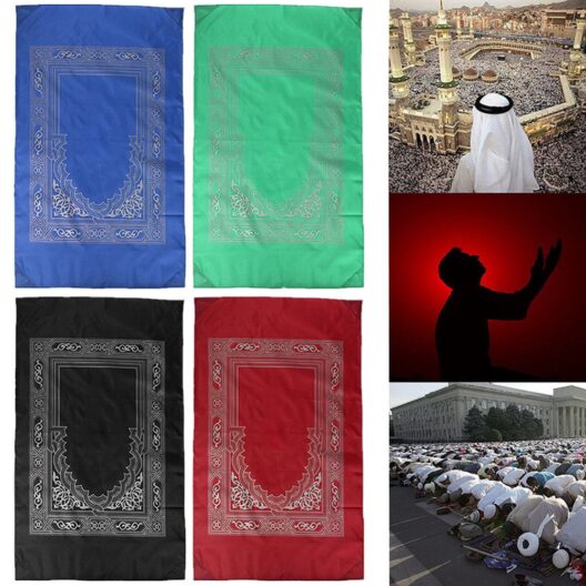 Portable Waterproof Muslim Prayer Mat Rug With Compass
